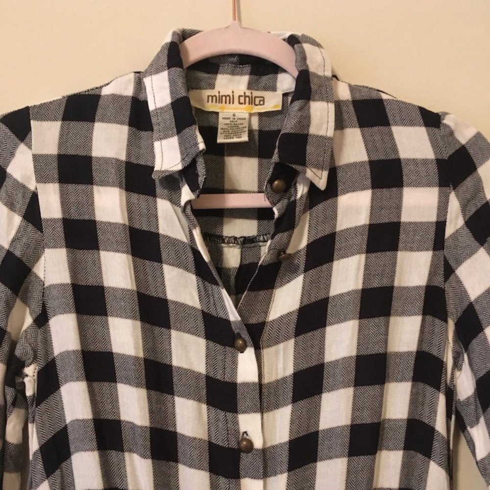 Plaid Long-sleeve Dress